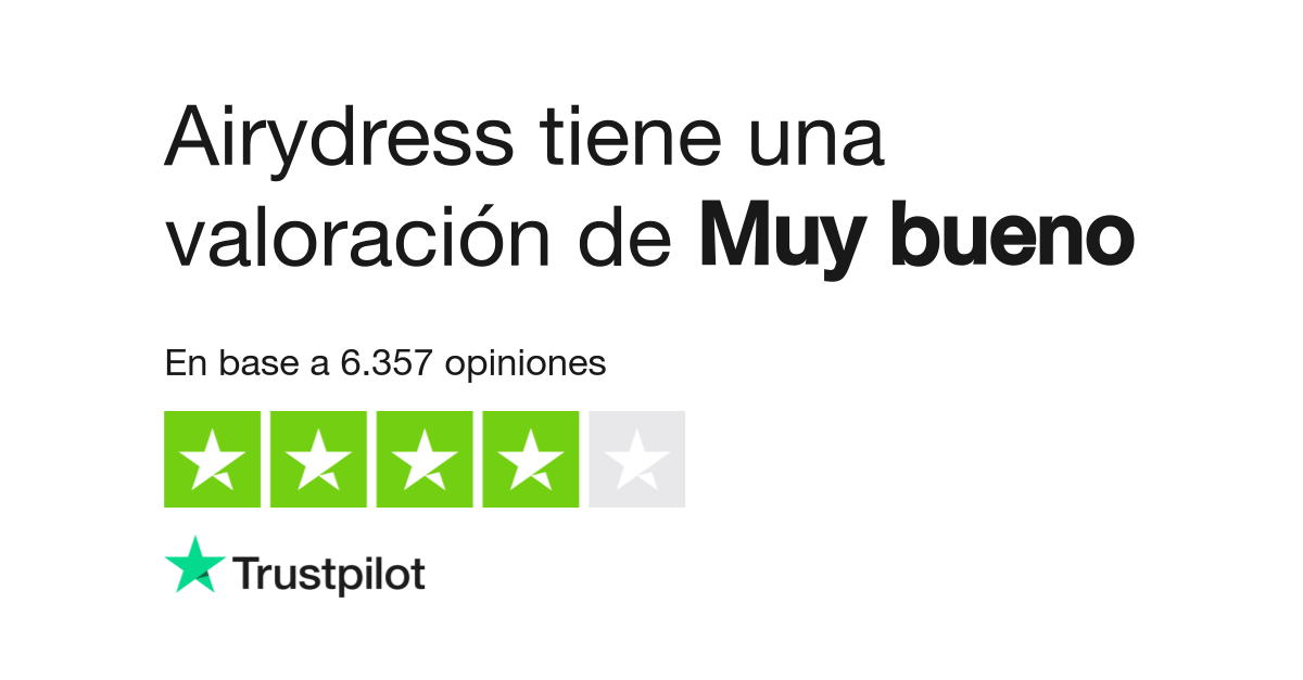 Opiniones sobre Airydress | Lee las opiniones sobre el servicio de airydress .com