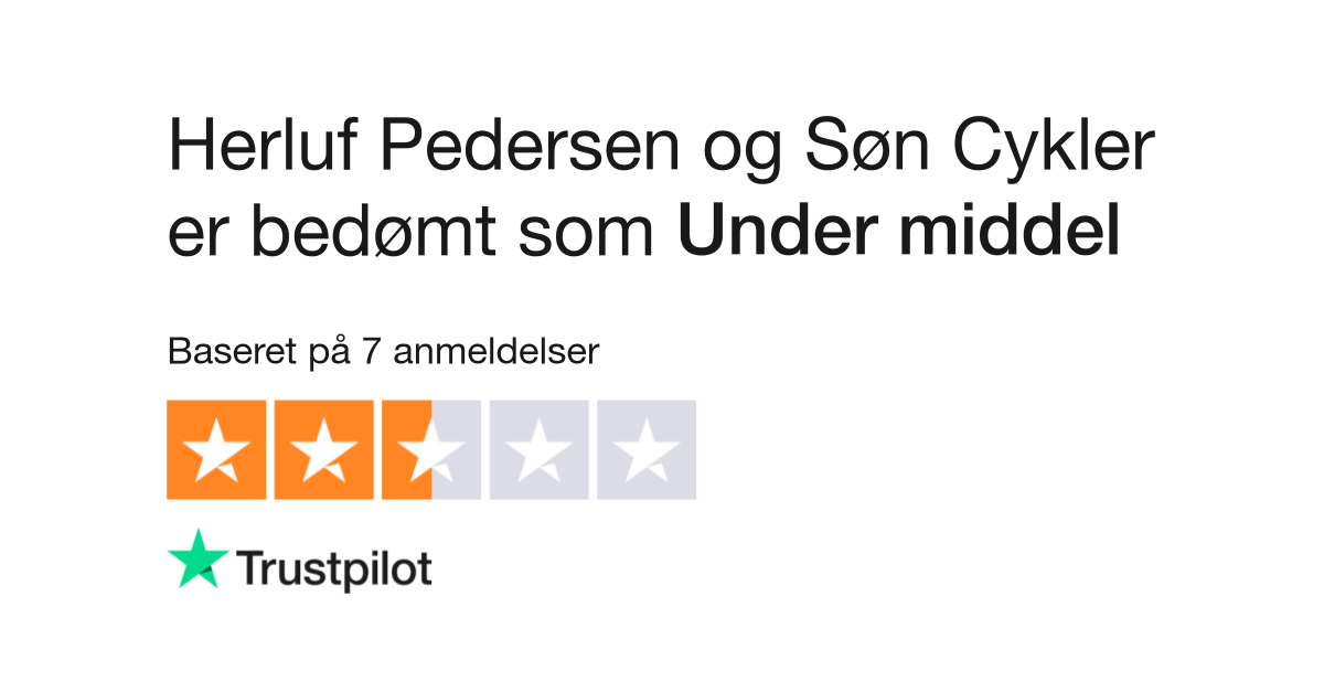 Ofte talt Forstærker Bytte Anmeldelser af Herluf Pedersen og Søn Cykler | Læs kundernes anmeldelser af  www.herlufcykler.dk