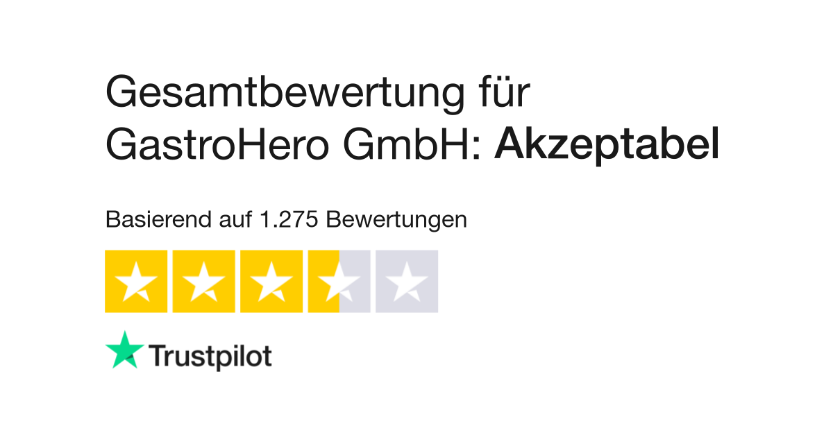 Bewertungen zu GastroHero GmbH  Lesen Sie Kundenbewertungen zu www.gastro- hero.de