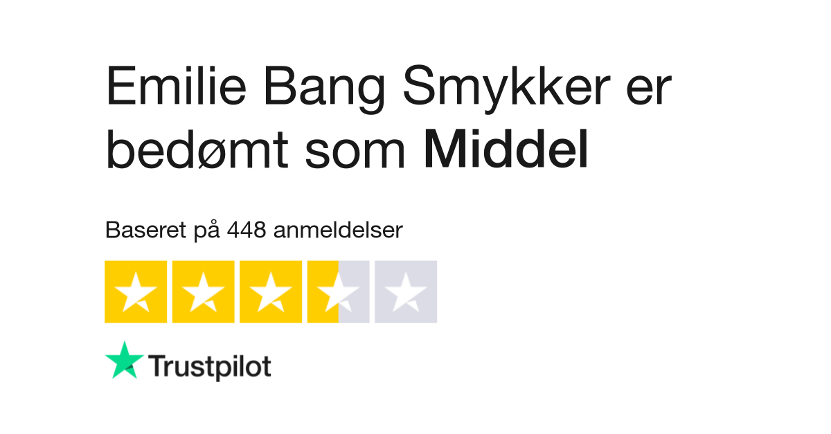 Anmeldelser af Emilie Smykker Læs kundernes anmeldelser af emiliebang .dk
