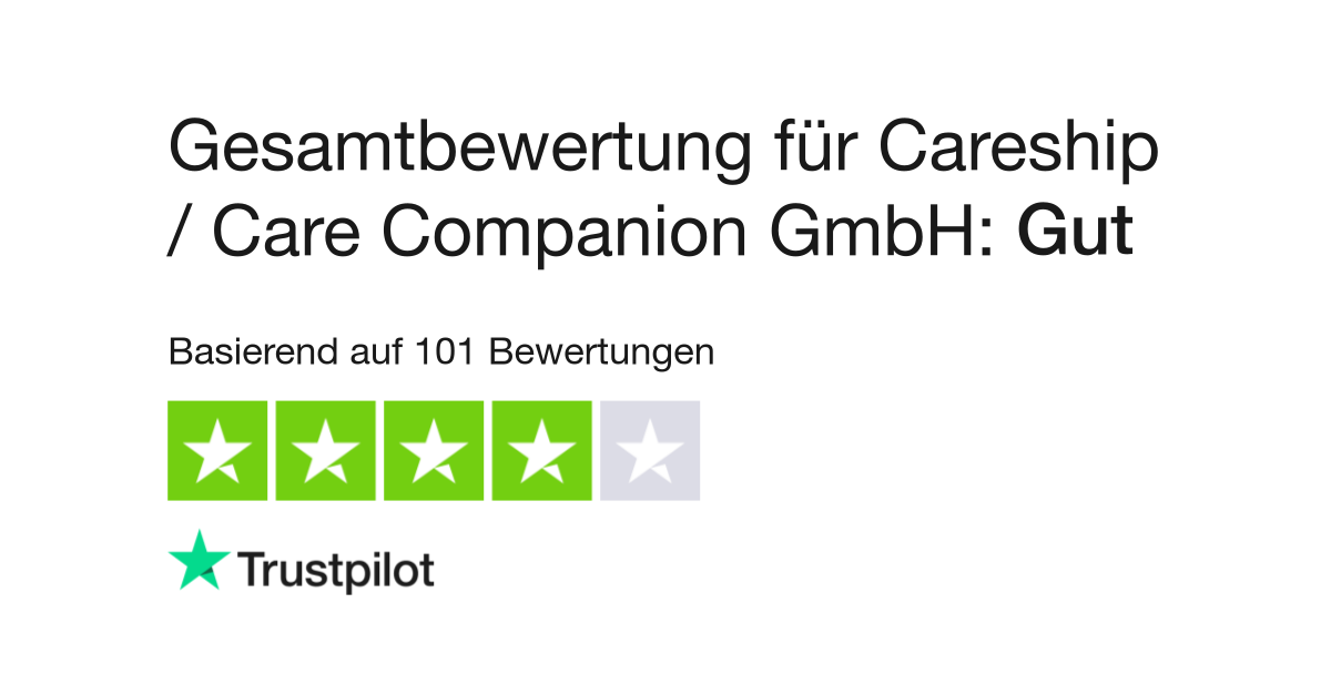 Bewertungen zu Careship / Care Companion GmbH, Lesen Sie Kundenbewertungen  zu careship.de