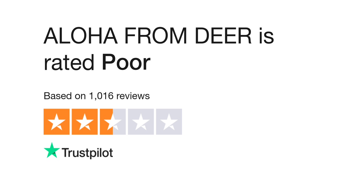 ALOHA FROM DEER Reviews Read Customer Service Reviews of