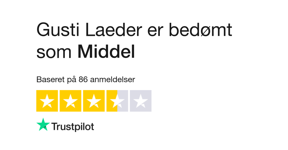 Anmeldelser af Gusti | Læs kundernes anmeldelser af www.gusti -laeder.dk