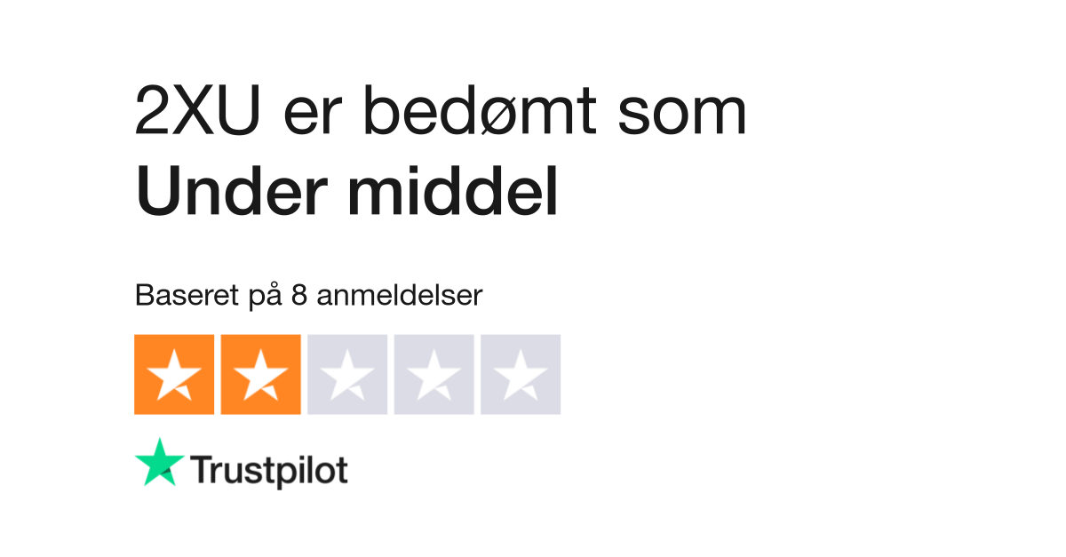 Anmeldelser af 2XU Læs kundernes anmeldelser af 2xu.dk