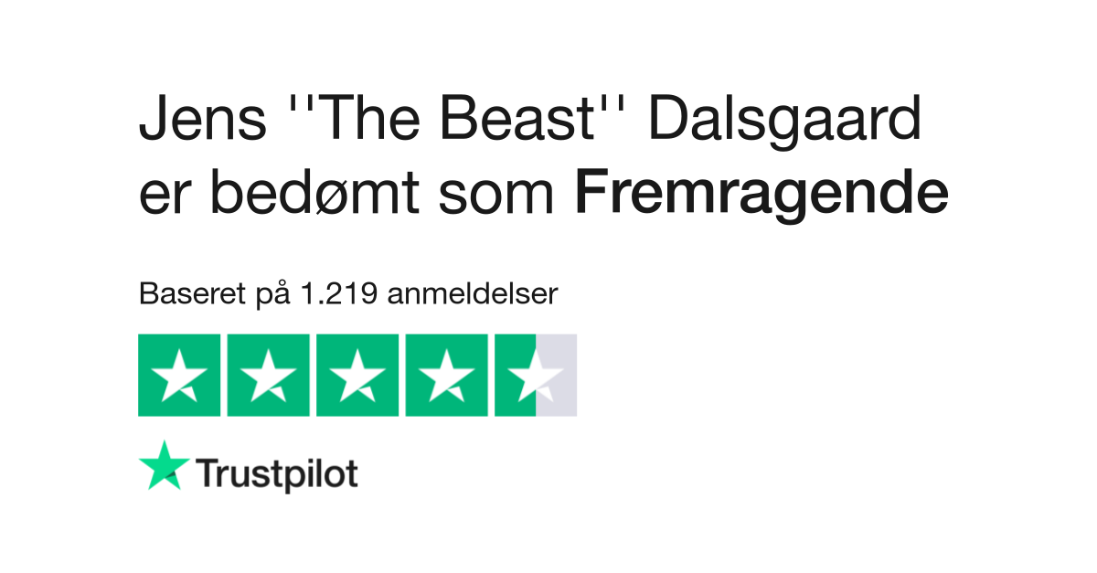 Stjerne parade tak skal du have Anmeldelser af Jens ''The Beast'' Dalsgaard | Læs kundernes anmeldelser af  jensthebeast.dk