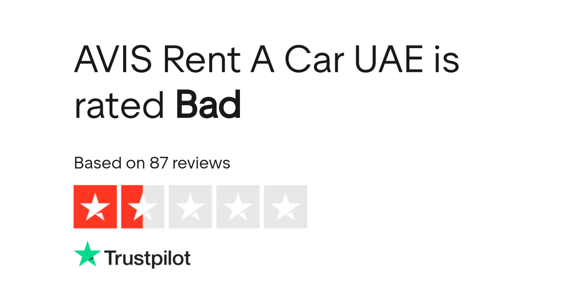 AVIS Rent A Car UAE Reviews Read Customer Service Reviews of avis.ae