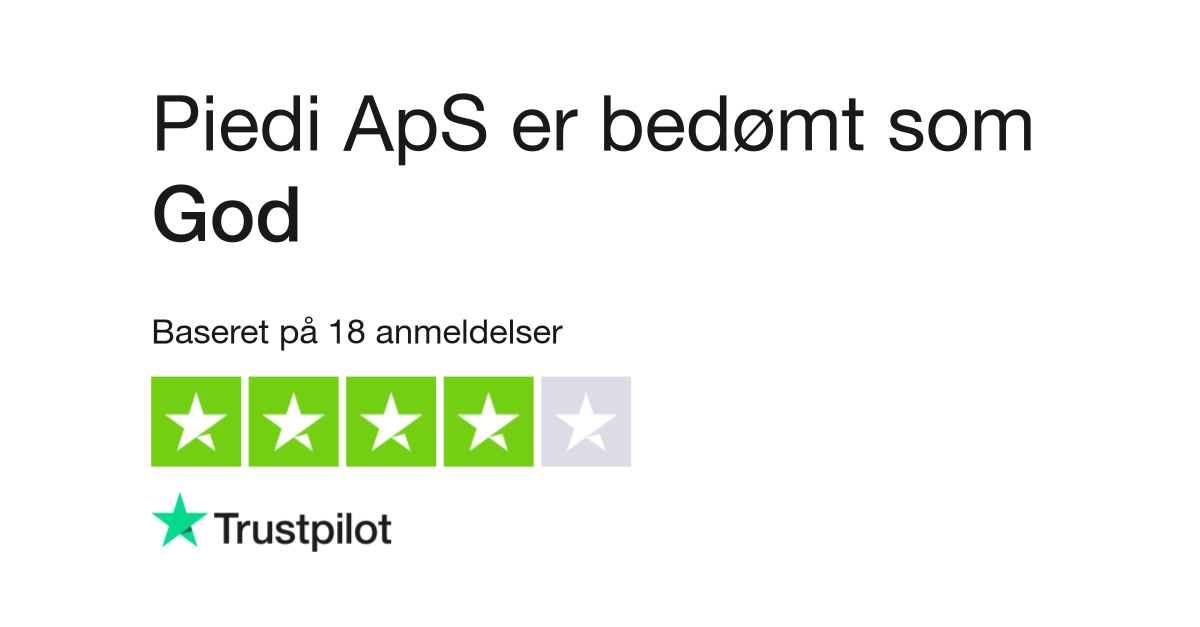 Anmeldelser af Piedi | Læs kundernes piedi.dk