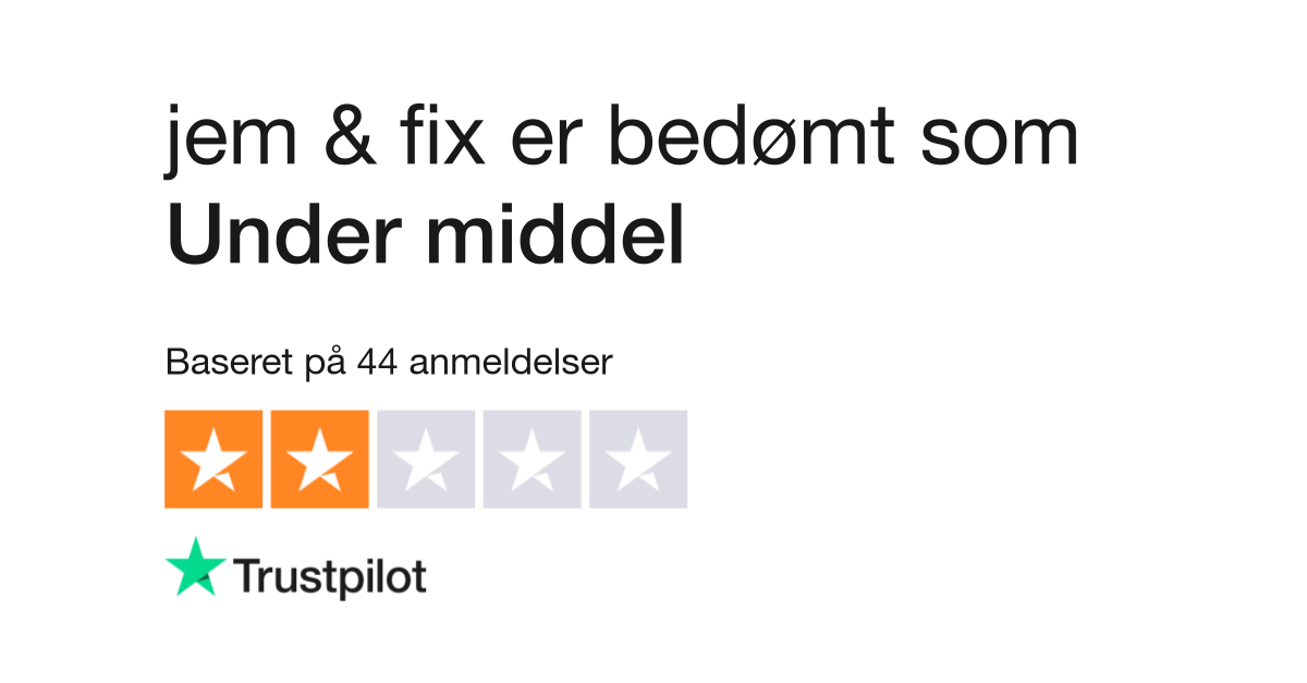 af jem & | kundernes anmeldelser af hjemogfix.dk