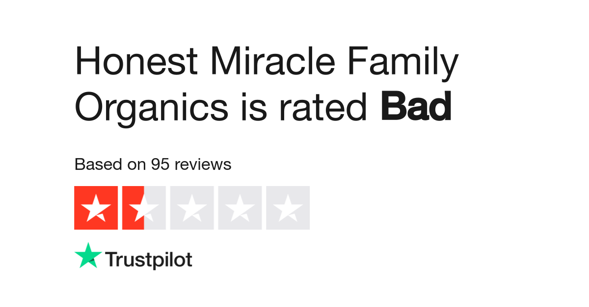 Honest Miracle Family Organics Reviews Read Customer Service