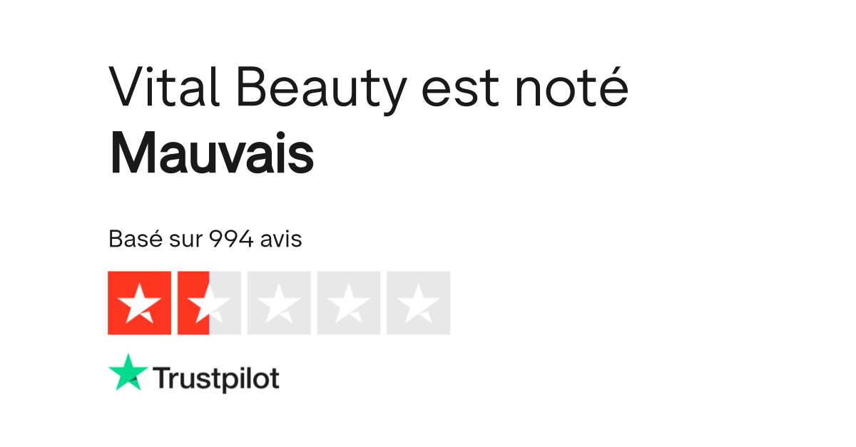 Avis de Vital Beauty Lisez les avis marchands de www.vitalbeauty.fr