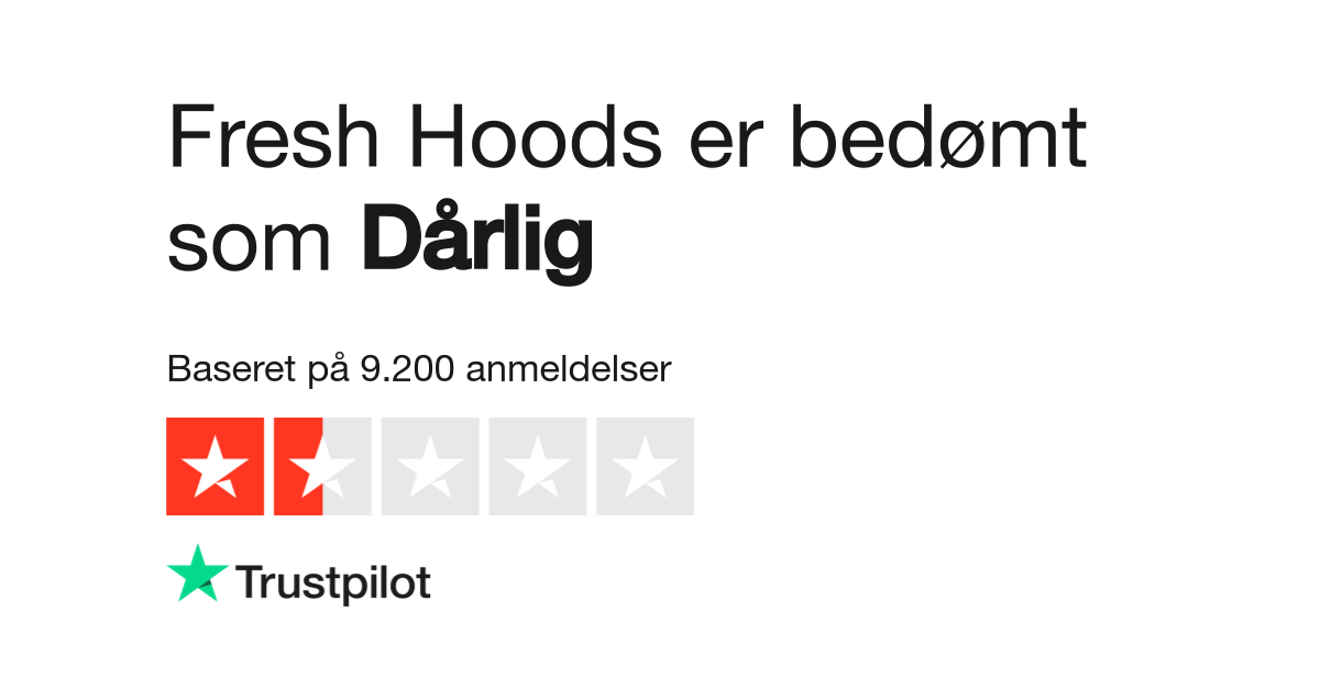 Fresh hoods top trustpilot