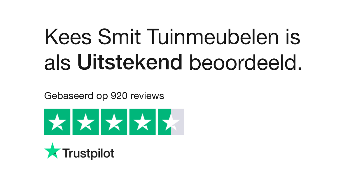Okkernoot manager gips Kees Smit Tuinmeubelen reviews | Bekijk consumentenreviews over keessmit.nl
