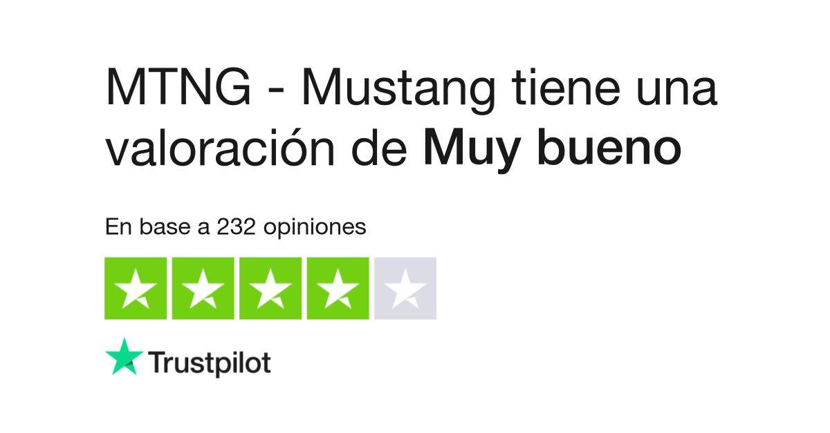 Opiniones sobre MTNG - Mustang | Lee las opiniones el servicio de