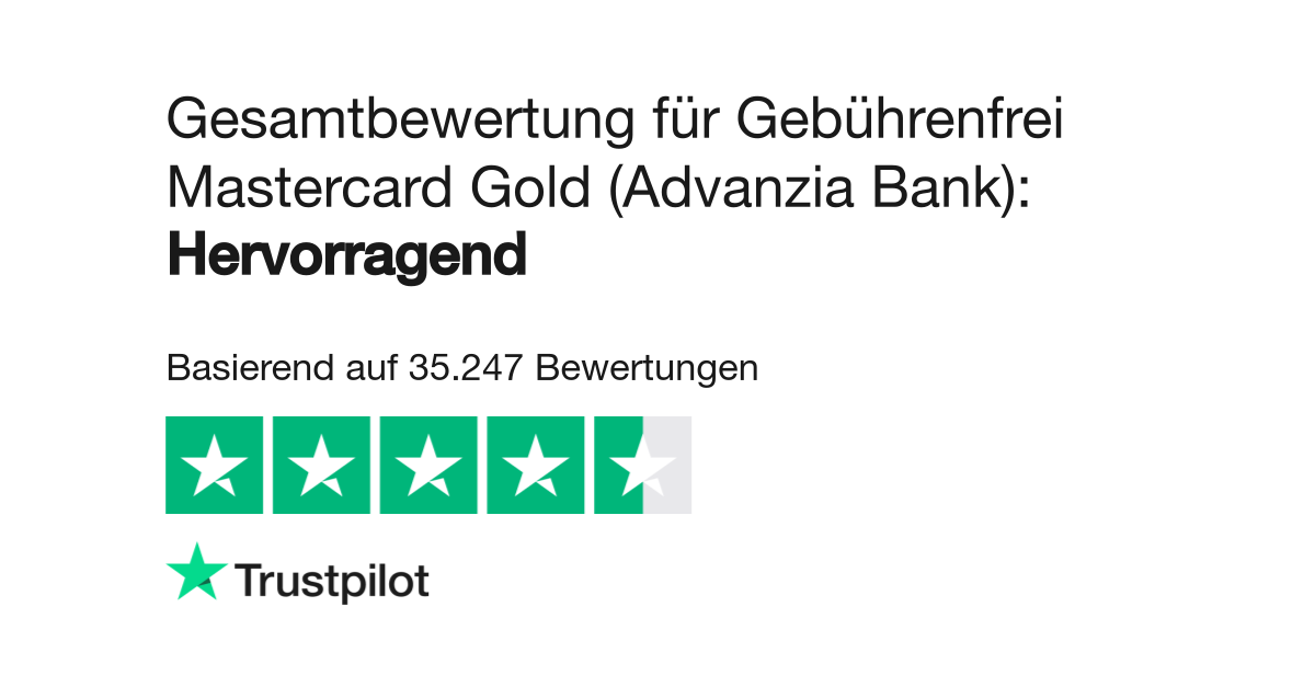 Bewertungen zu Gebührenfrei Mastercard Gold (Advanzia Bank) | Lesen Sie  Kundenbewertungen zu 