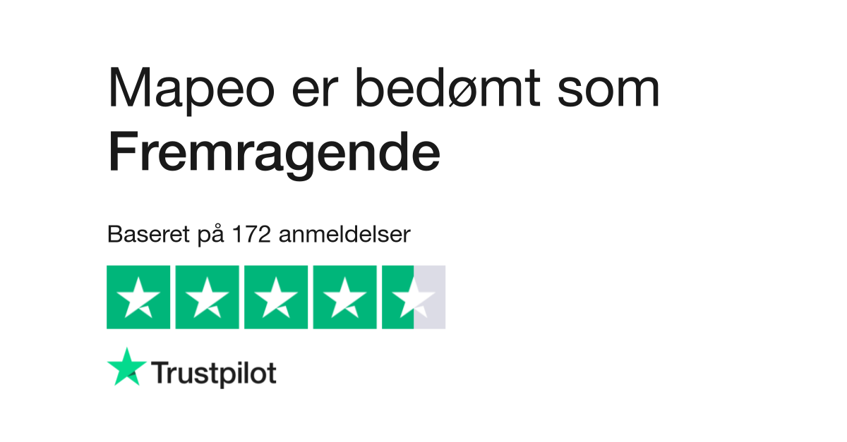 Anmeldelser Mapeo | kundernes anmeldelser af mapeo.dk