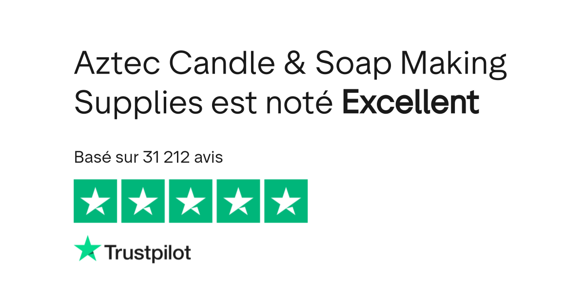 Avis de Aztec Candle & Soap Making Supplies Lisez les avis marchands
