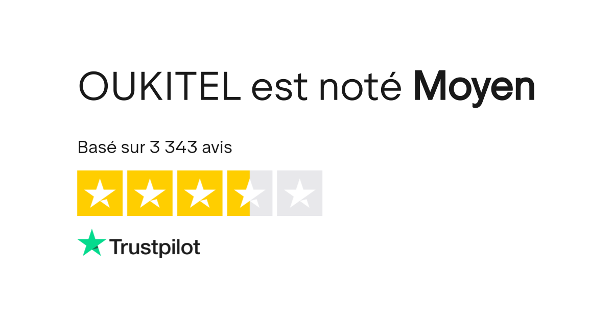 Avis de OUKITEL | Lisez les avis marchands de oukitel.com
