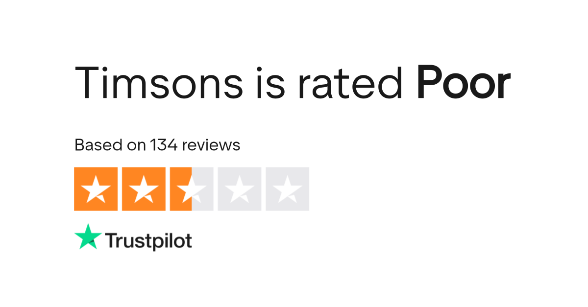 Timsons Reviews | Read Customer Service Reviews of timsons.co.uk