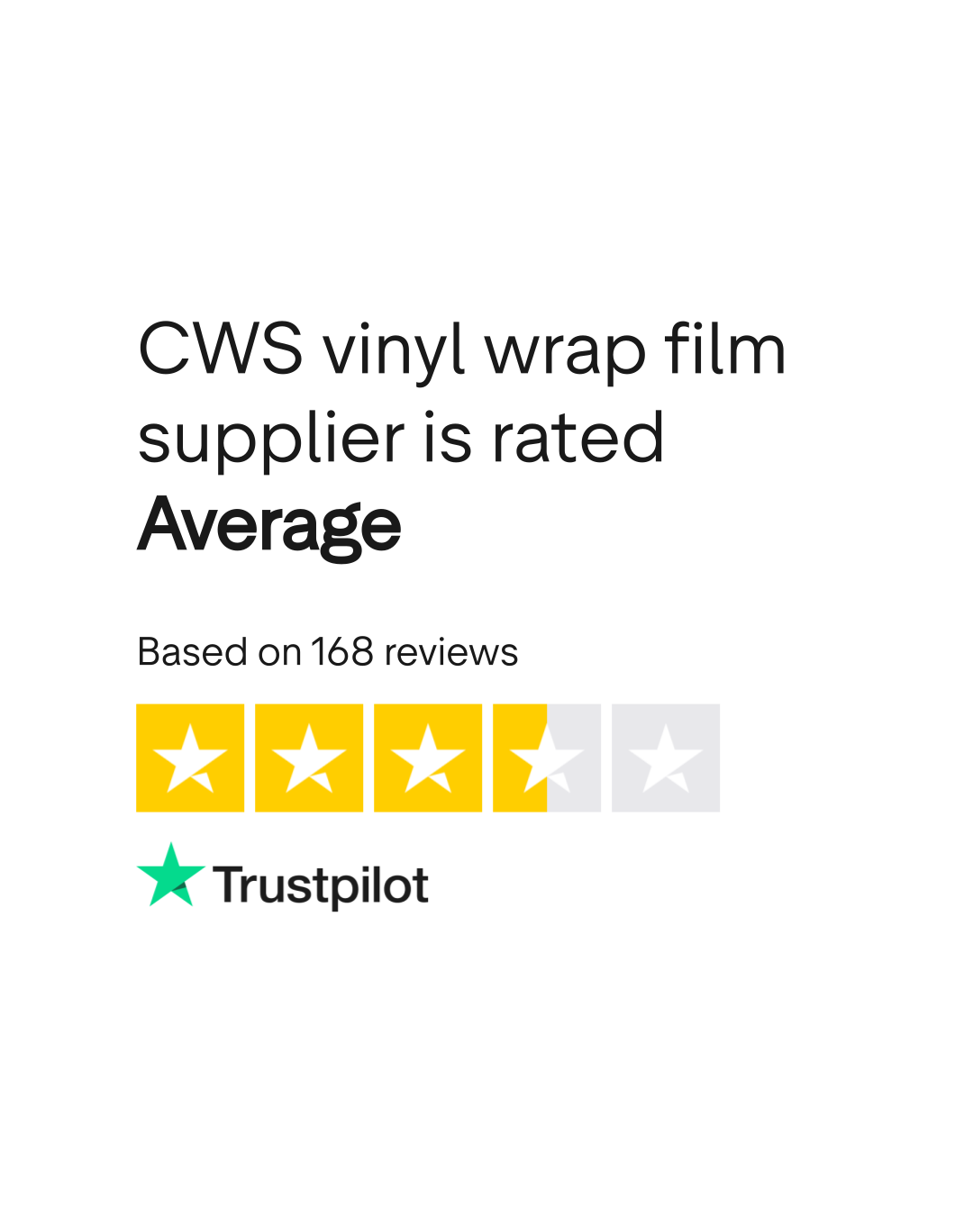 CWS vinyl wrap film supplier Reviews Read Customer Service Reviews of