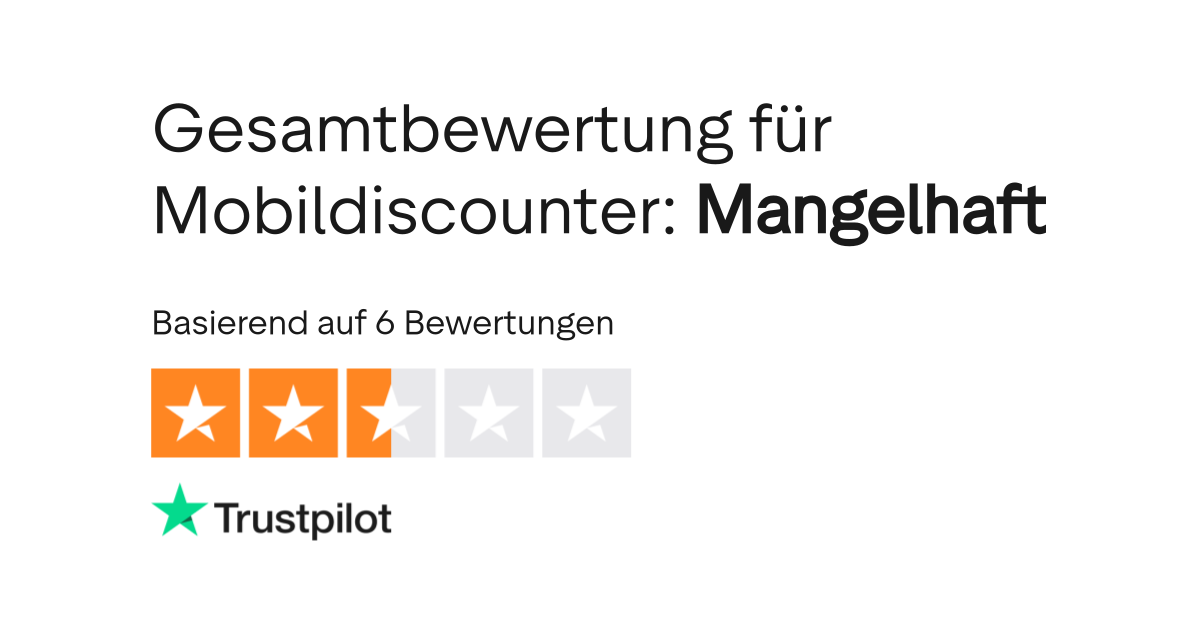 Bewertungen Zu Mobildiscounter Lesen Sie Kundenbewertungen Zu Www Mobildiscounter De