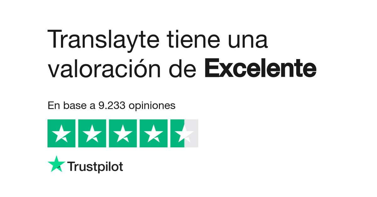 Comentarios de Trustpilot sobre Translayte