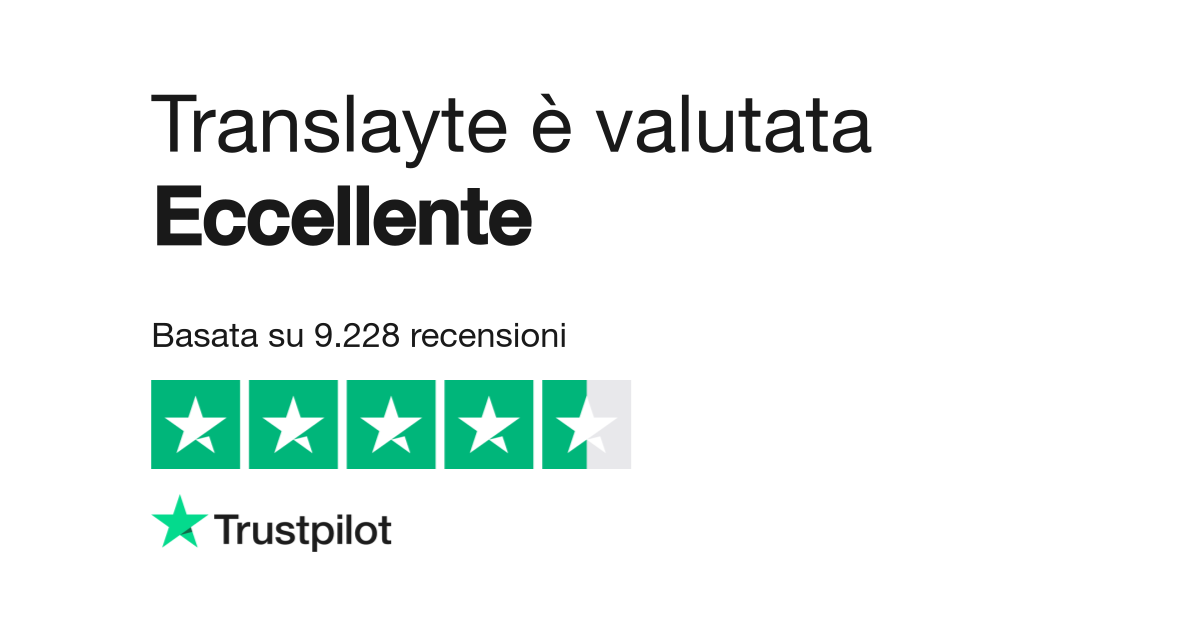 Recensioni di Translayte su Trustpilot