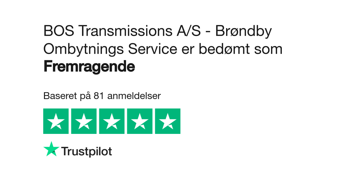 Anmeldelser af Transmissions - Brøndby Ombytnings Service Læs anmeldelser af www.bos.dk