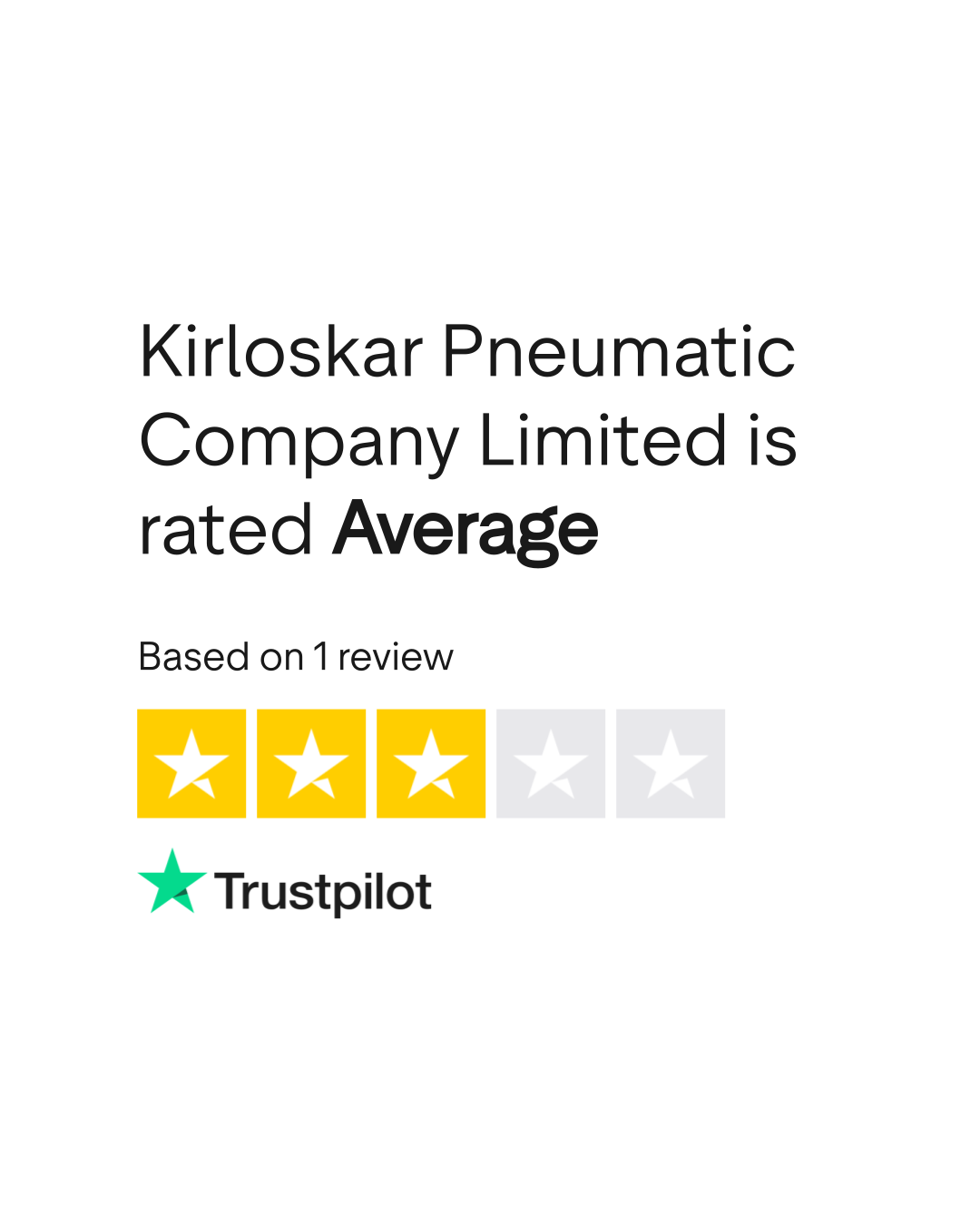 Kirloskar Pneumatic Company Limited Reviews Read Customer Service