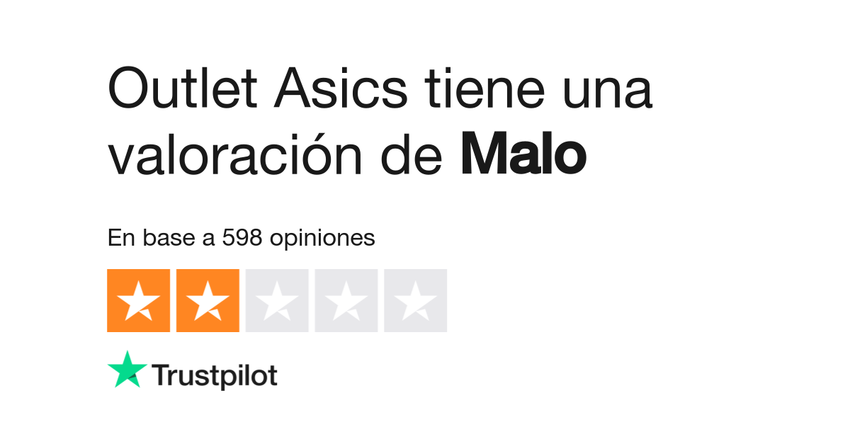 Opiniones sobre Outlet Asics | Lee las opiniones sobre servicio de outlet