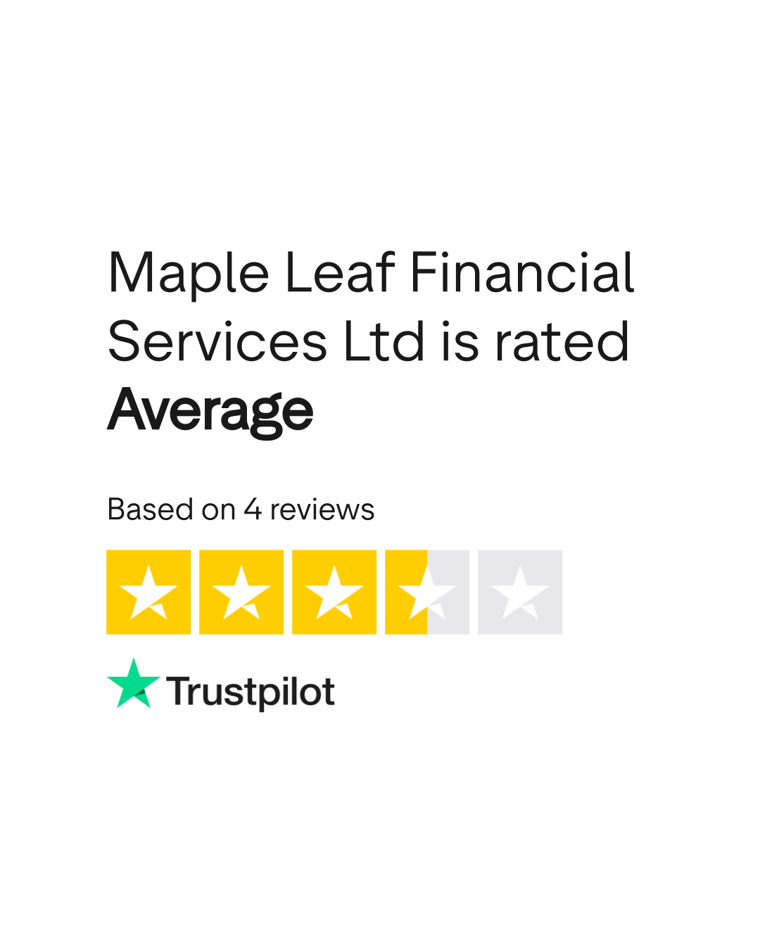Maple Leaf Financial Services Ltd Reviews Read Customer Service