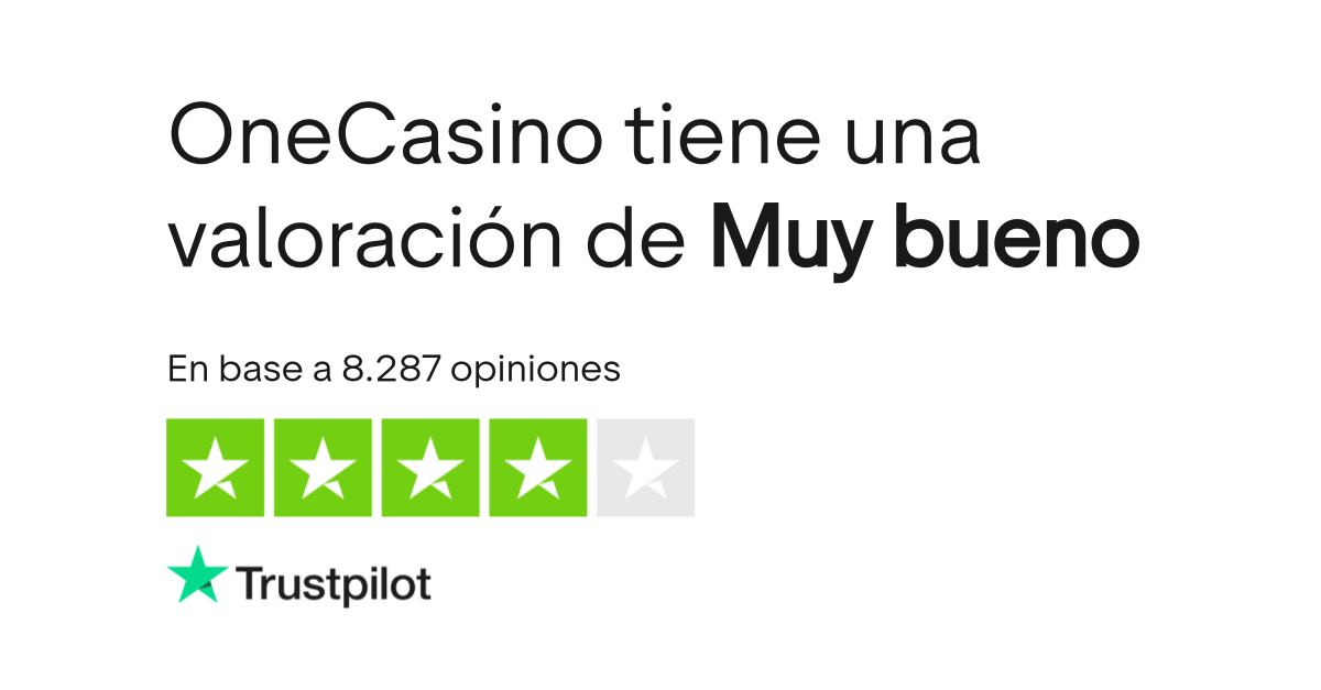 Valoración de One Casino en Trustpilot