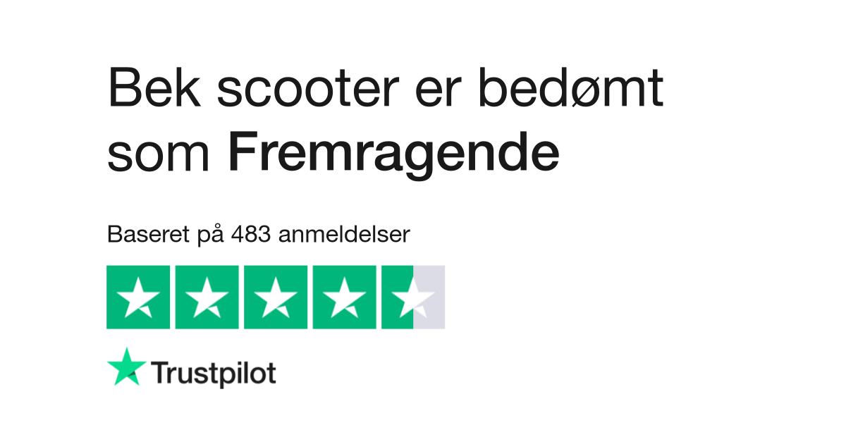 Anmeldelser af scooter | Læs kundernes anmeldelser www.bek-elscooter .dk
