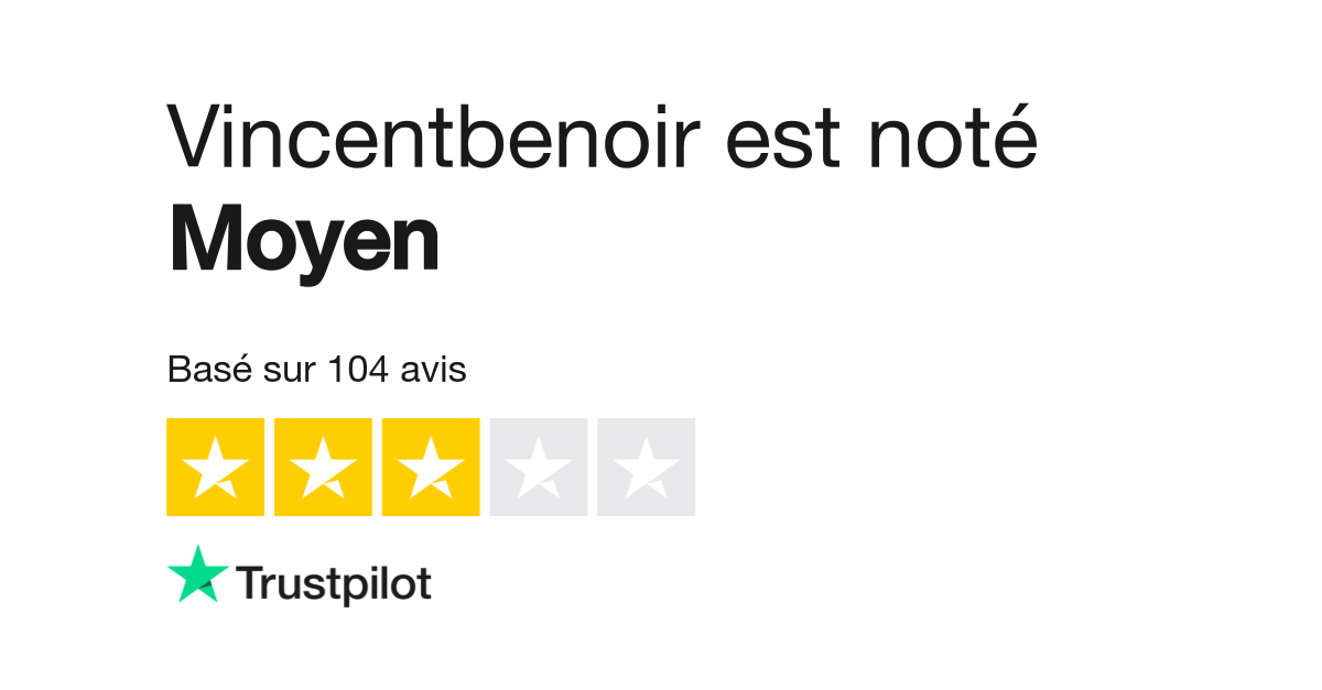 Avis de Vincentbenoir Lisez les avis marchands de vincentbenoir