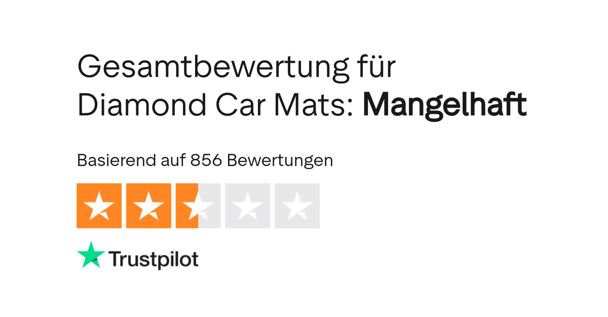 Bewertungen zu Diamond Car Mats Lesen Sie Kundenbewertungen zu