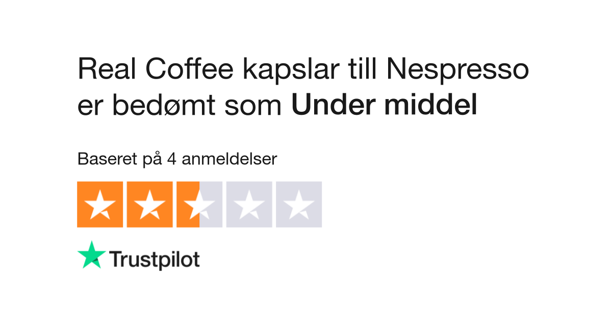 Anmeldelser af Coffee kapslar till Nespresso | Læs kundernes anmeldelser easy.realcoffee.dk