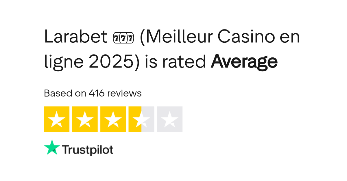 Trustpilot-Bewertung für Larabet