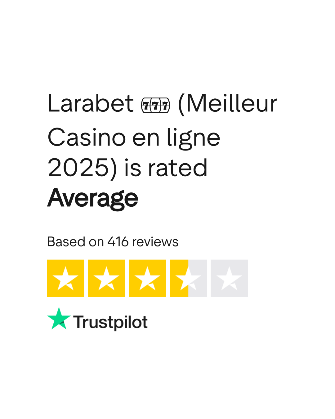 Larabetin Trustpilot-arvostelu
