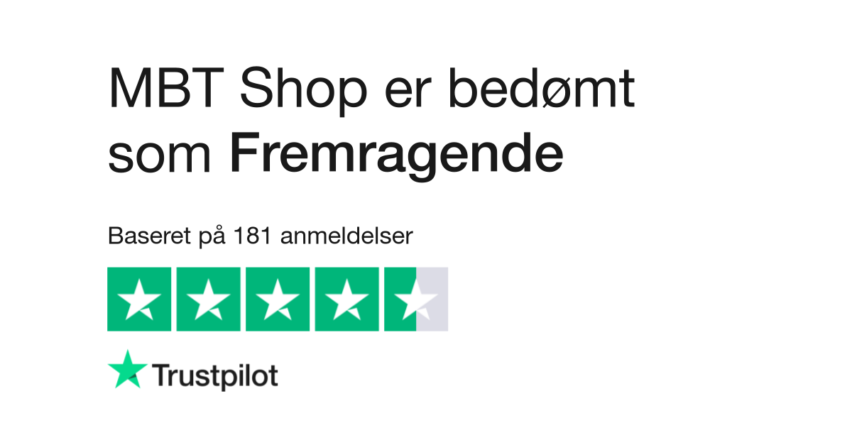 Anmeldelser af MBT Shop | Læs anmeldelser mbtshop.dk