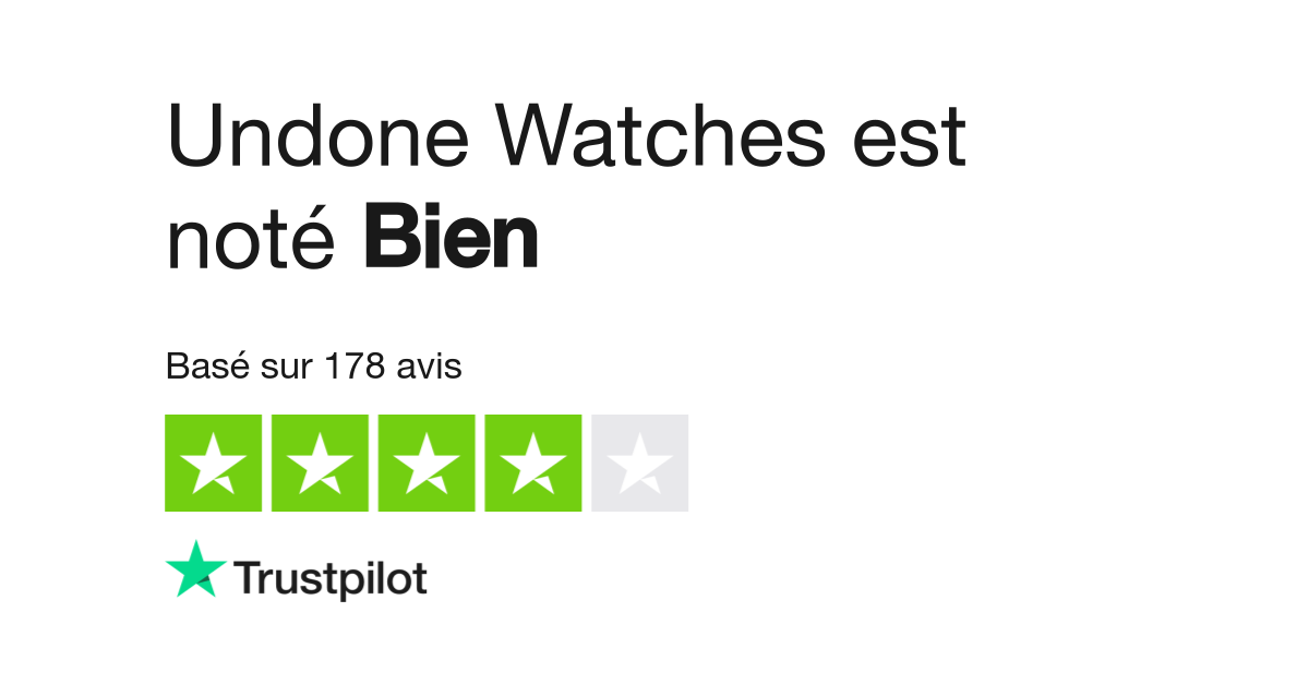 Avis de Undone Watches Lisez les avis marchands de undone