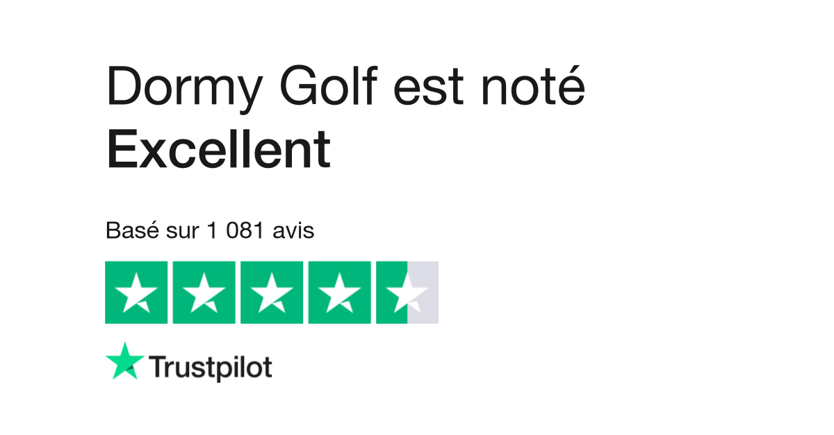 Avis de Dormy Golf | Lisez les avis marchands de dormy.com