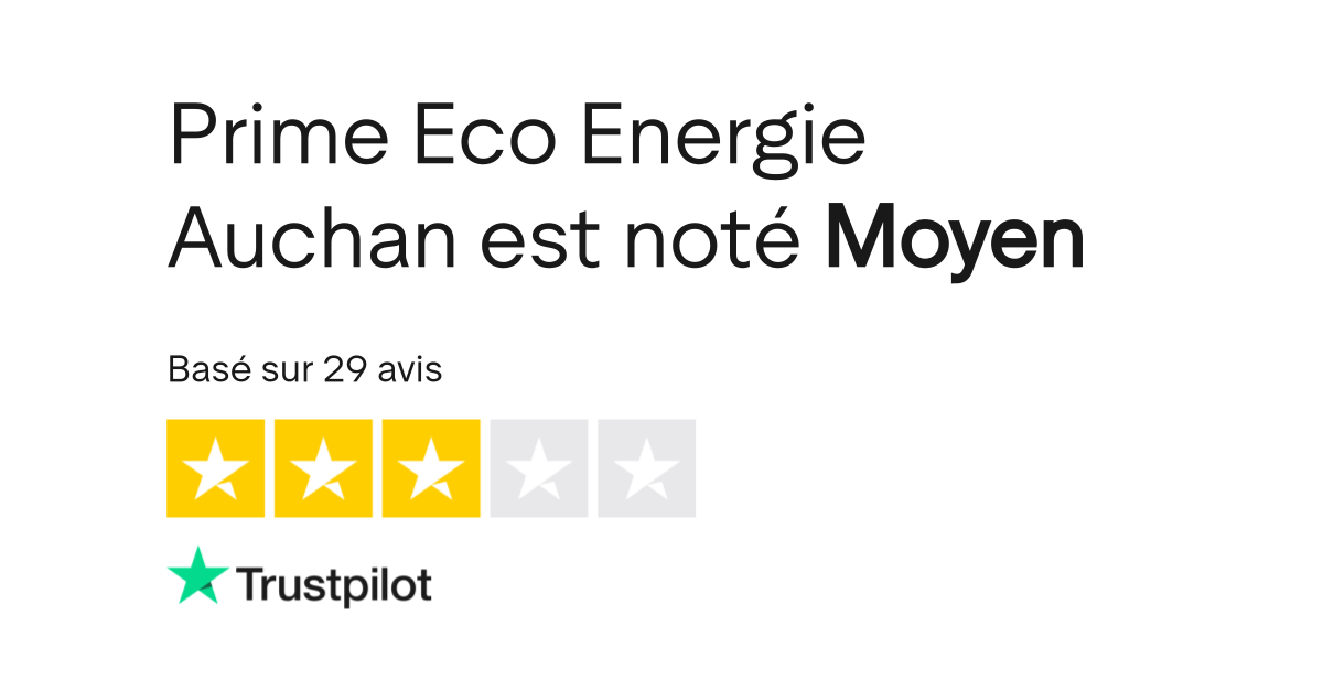 Avis De Prime Eco Energie Auchan Lisez Les Avis Clients De Prime Eco Energie Auchan Fr