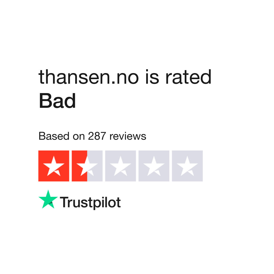 Reviews Read Customer Service Reviews of thansen.no