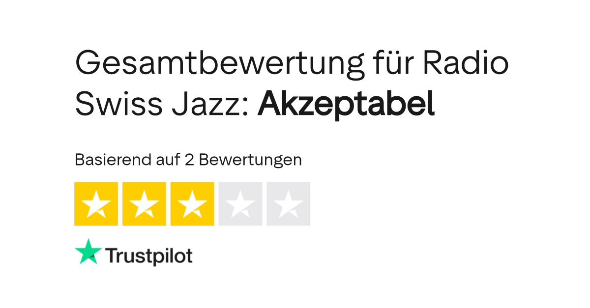 Bewertungen zu Radio Swiss Jazz Lesen Sie Kundenbewertungen zu radioswissjazz.ch