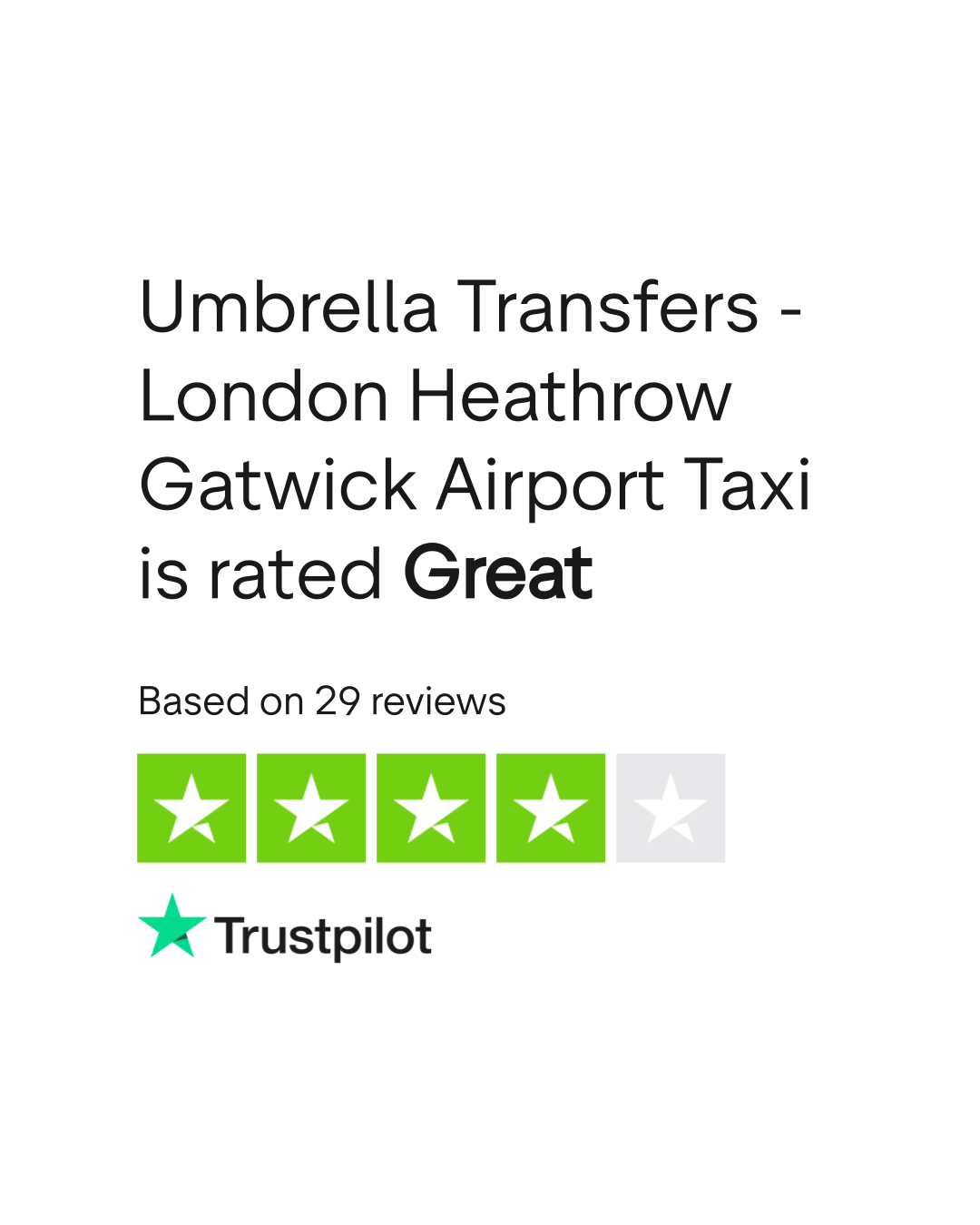 Umbrella Transfers London Airport Taxi Transfers Reviews Read