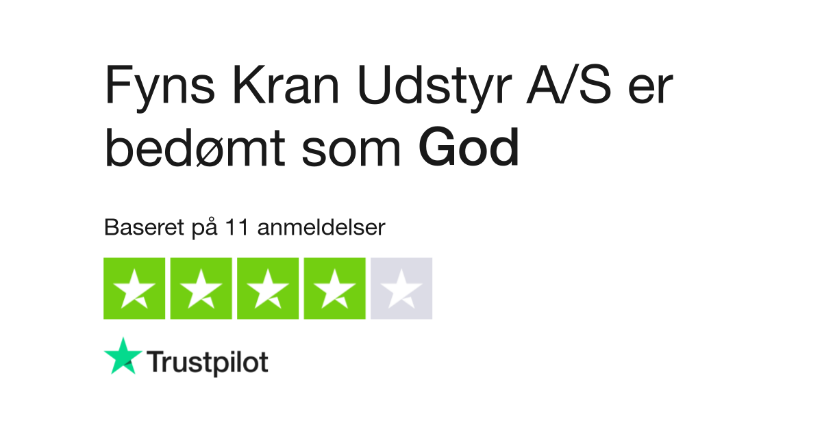 I tide Følelse semester Anmeldelser af Fyns Kran Udstyr A/S | Læs kundernes anmeldelser af fyns-kran .dk