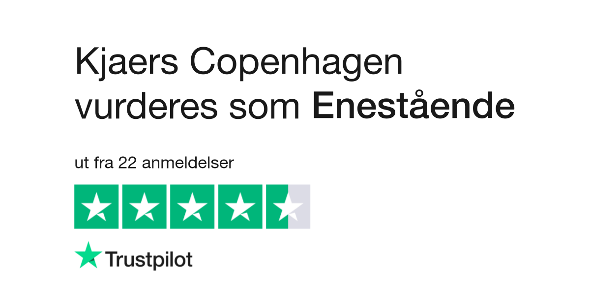 Anmeldelser Kjaers Copenhagen | Les kundenes anmeldelser av kjaerscopenhagen.dk