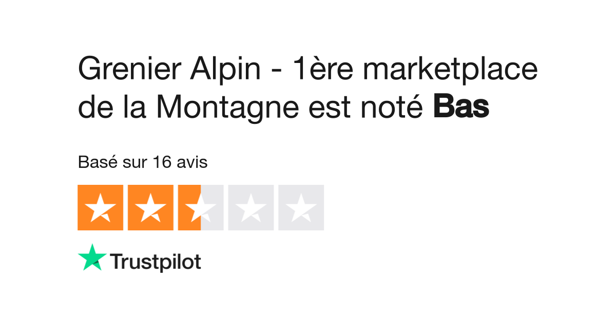 Avis De Grenier Alpin 1ere Marketplace De La Montagne Lisez Les Avis Clients De Grenier Alpin Com