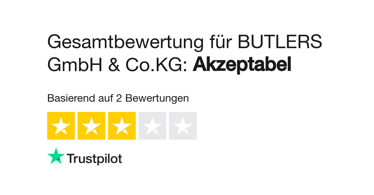 Bewertungen zu BUTLERS GmbH & Co.KG Lesen Sie Kundenbewertungen zu