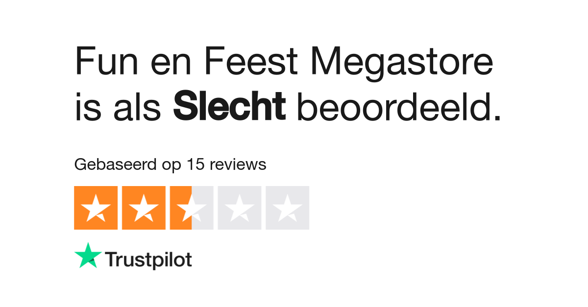 agitatie Wegrijden slijm Fun en Feest Megastore reviews | Bekijk consumentenreviews over fun -en-feest.nl