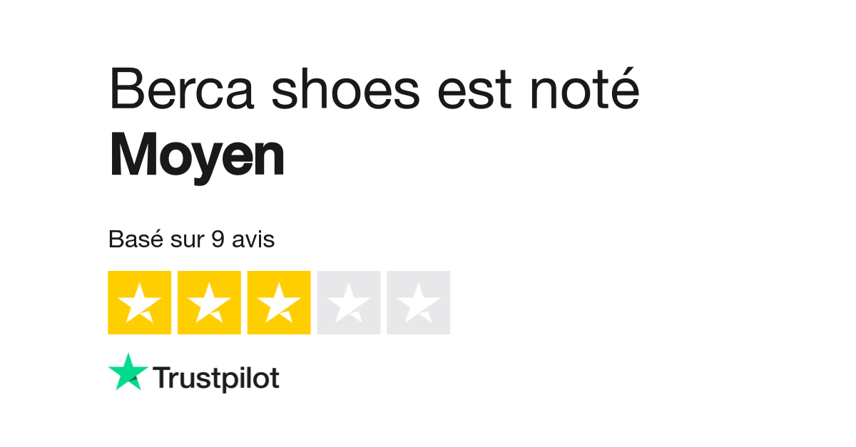 Avis de Berca shoes Lisez les avis marchands de berca.be